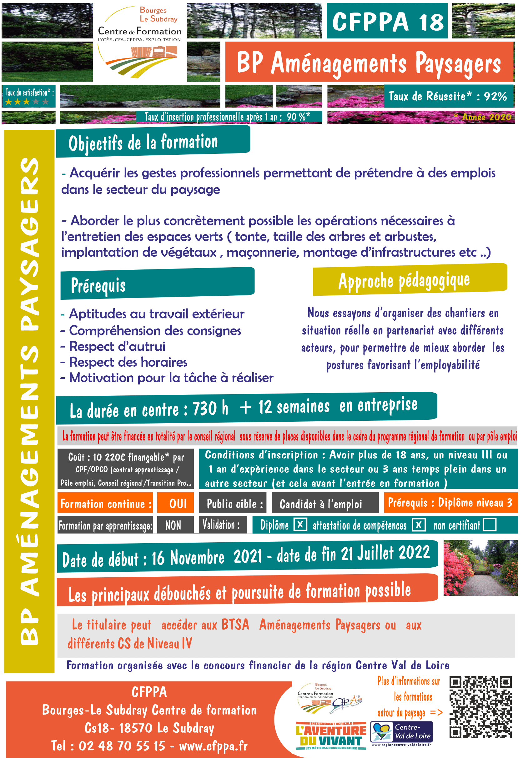 BP Aménagements Paysagers CFPPA Bourges Le Subdray