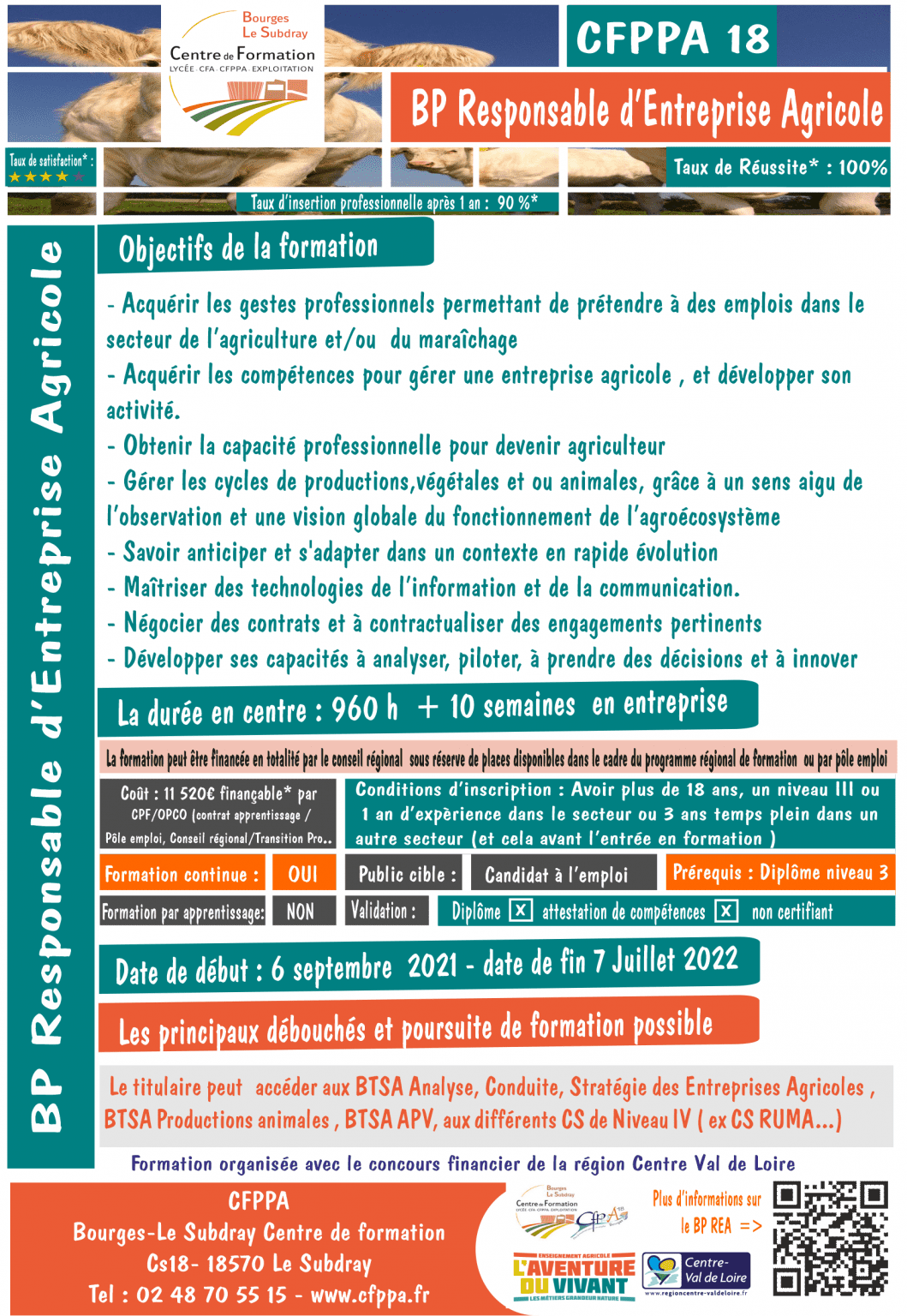 LE BP REA CFPPA Bourges Le Subdray